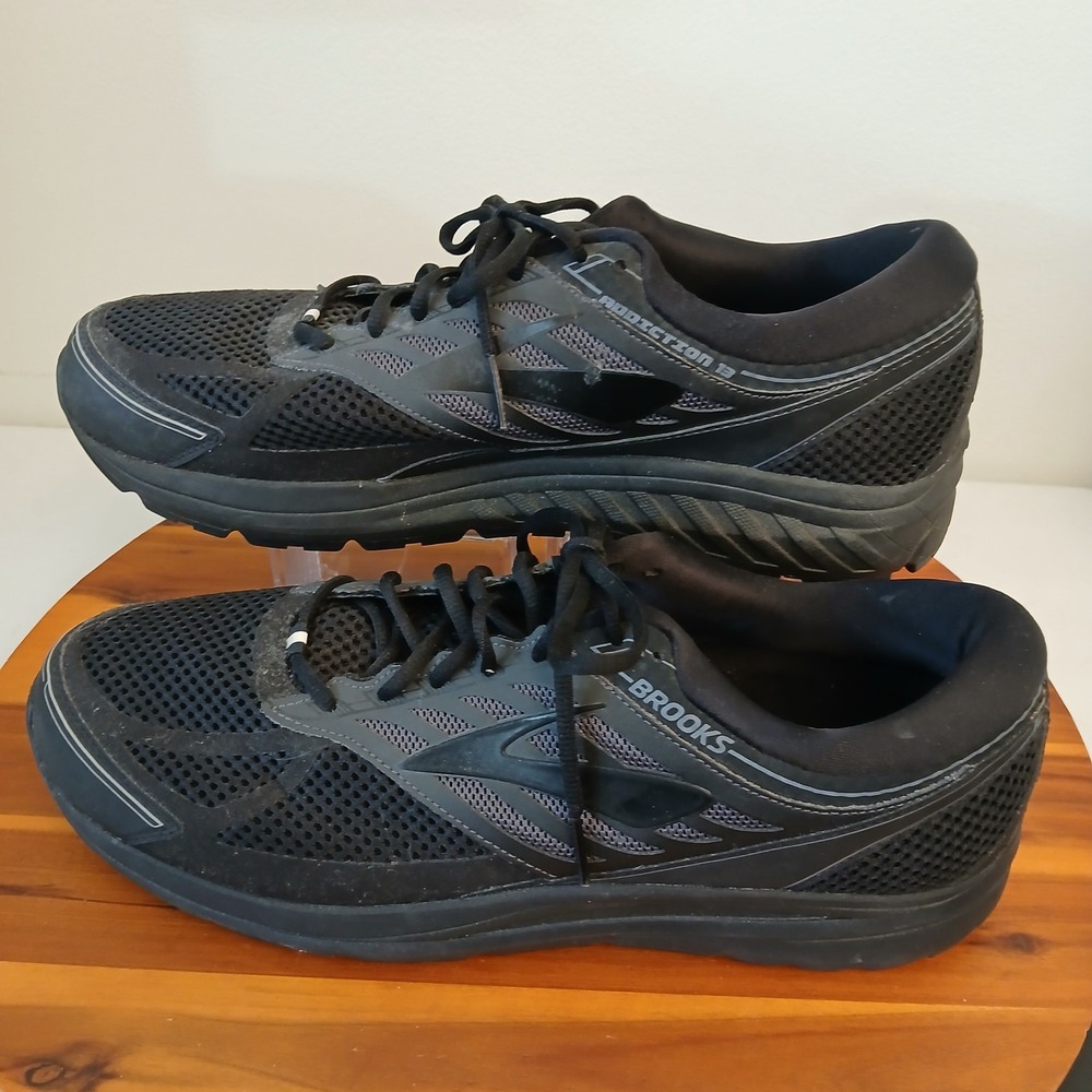 Brooks Addiction 13 Men 16 Black Walking Shoes Sneakers 1102612E071